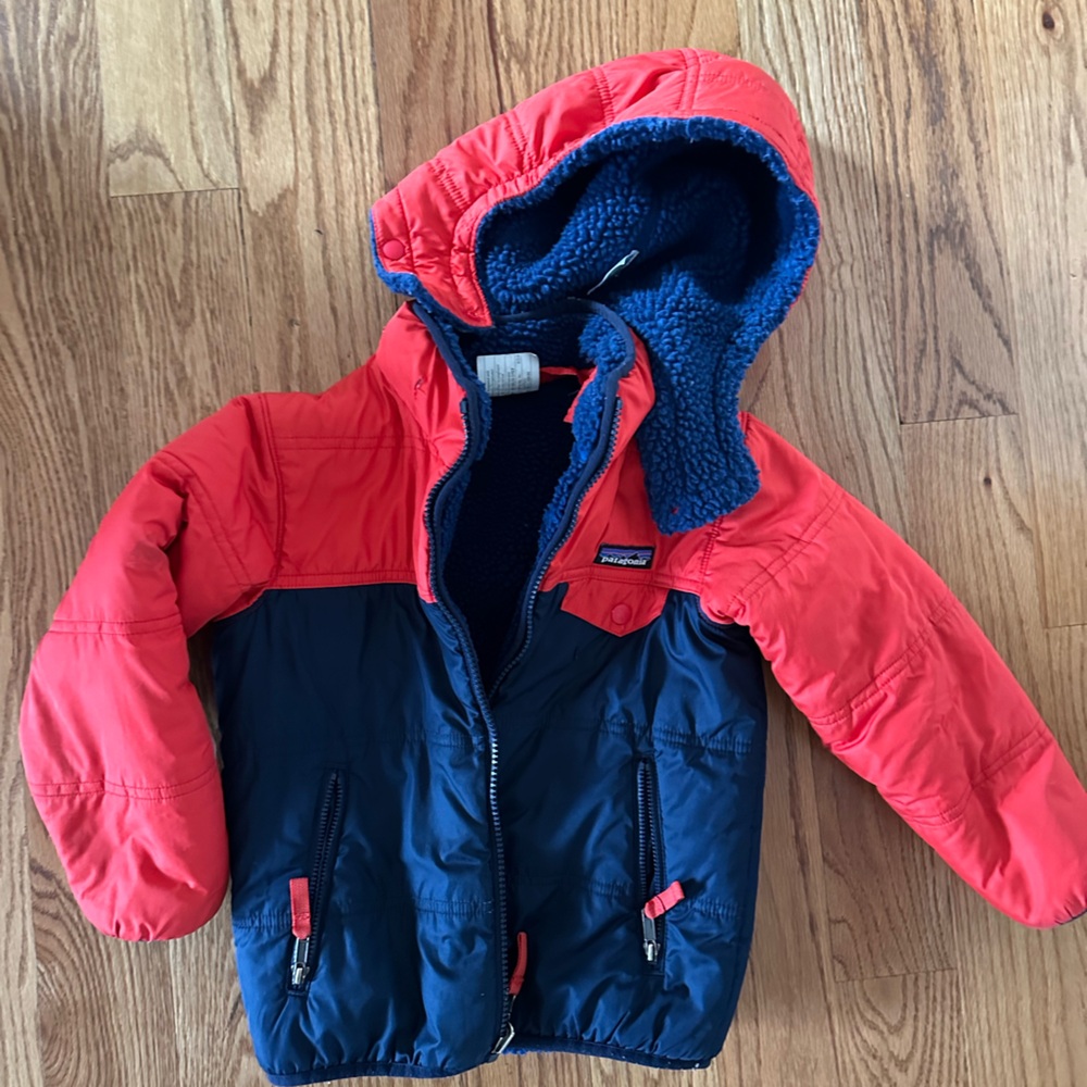 Patagonia Navy and Red Fleece